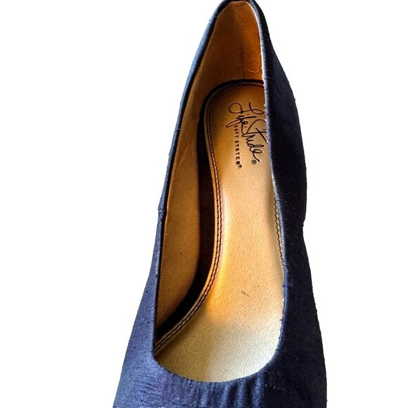 Life Stride Soft System Womens Size 8.5M Navy Tan Espadrilles Wedges NEW NWOB - Picture 11 of 13